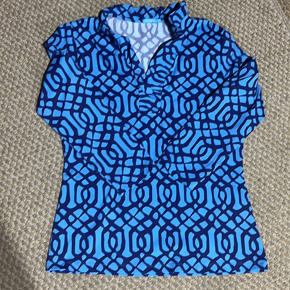 J. McLaughlin Catalina Cloth 3/4 sleeve top. Size XS.